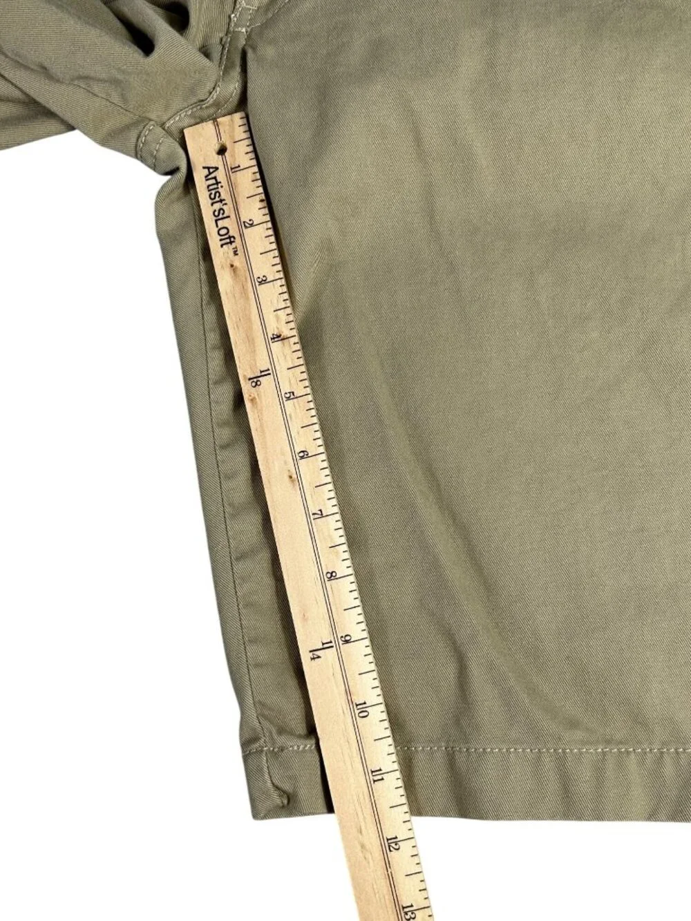 Levi's Chino Khaki Shorts Men's 36 100% Cotton Comfort Casual Button Zip Soft